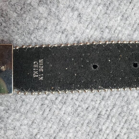 Nocona Belt Womens XL Black Leather Adjustable Western Etched Star Medallion New main image 7